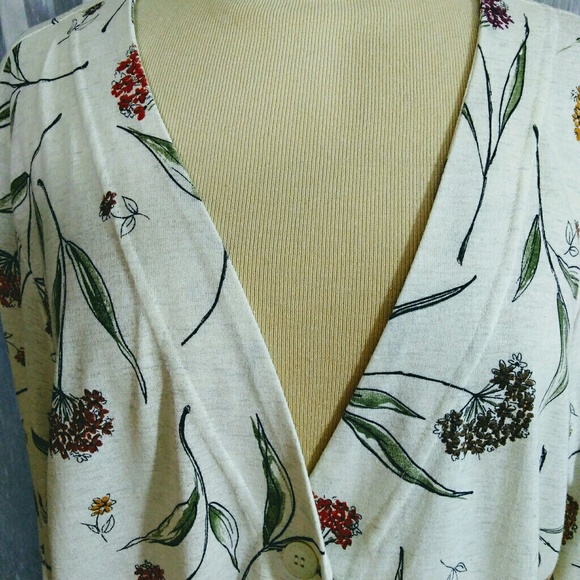 Cherokee cotton cardigan one size floral print - Picture 5 of 8